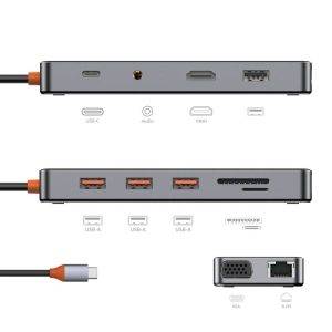 هاب تایپ سی ویوو WiWU Cyber HUB 11 in 1 USB-C CB011